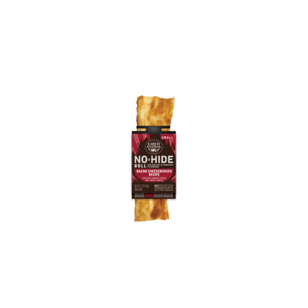 Earth Animal No - Hide BBQ bacon cheeseburger rolls small | Case of 24 - Pets Perfect