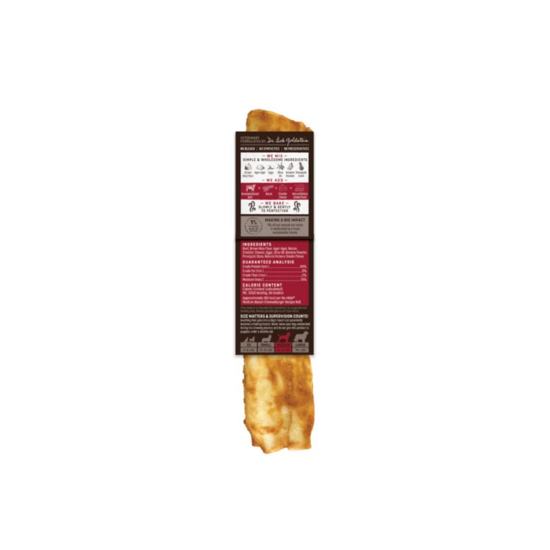 Earth Animal No - Hide BBQ bacon cheeseburger rolls medium | Case of 24 - Pets Perfect