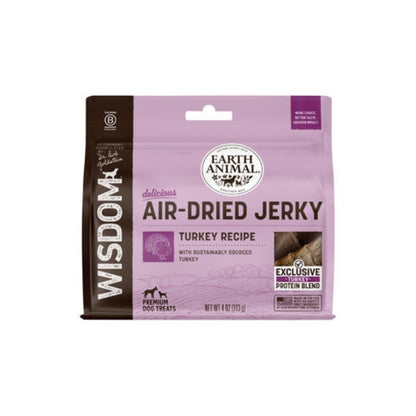 Earth Animal Dog Wisdom Air - Dried Turkey Jerky Dog Treats 4 oz - Pets Perfect