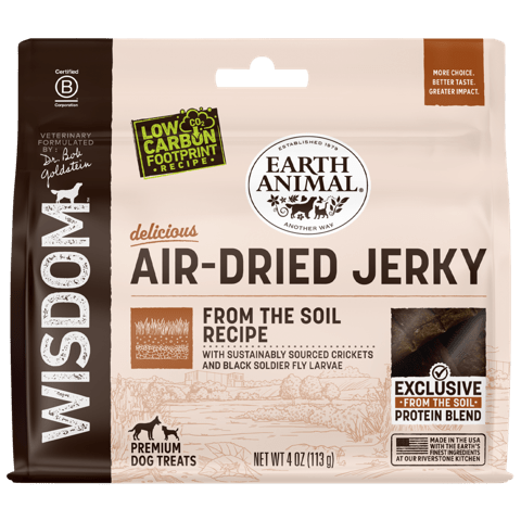 Earth Animal Dog Wisdom Air - Dried Jerky From The Soil 4 oz. - Pets Perfect