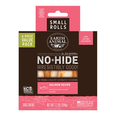 Earth Animal Dog No-Hide Salmon Rolls Small Value 6 ct