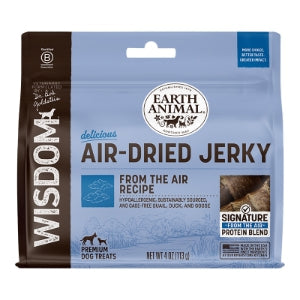 Earth Animal Dog Wisdom Air-Dried Jerky From The Air, 4 oz