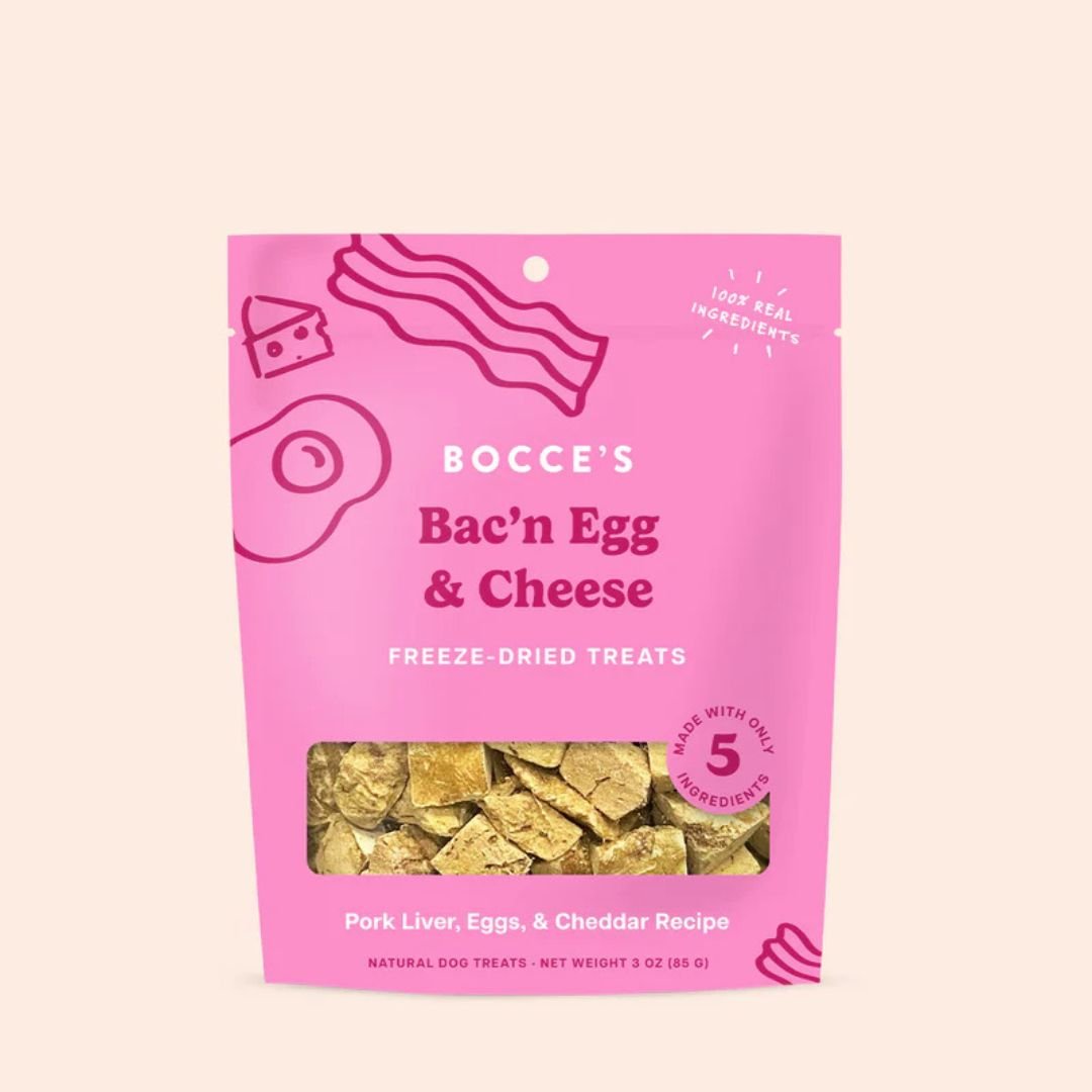 Bocce'S Bakery Dog Freeze Dried Bac'N Egg & Cheese Treat 3oz. - Pets Perfect