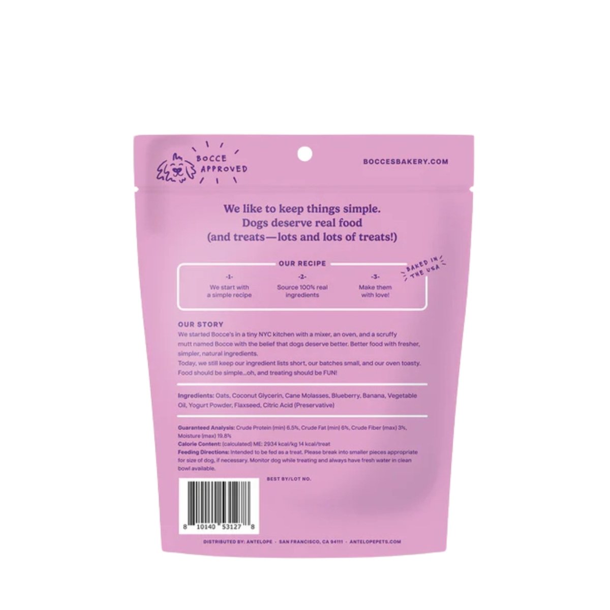 Bocce's Bakery Berry Bliss Soft & Chewy Dog Treats 6oz - Pets Perfect