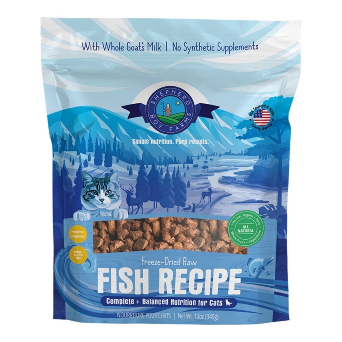 Shepherd Boy Farms Cat Freeze - Dried Fish 12oz. - Pets Perfect