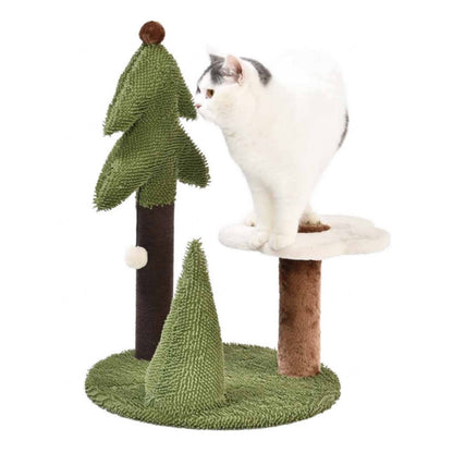 Max & Marlow Forest Pine and Flower Scratching Post 1ea/26 in. - Pets Perfect
