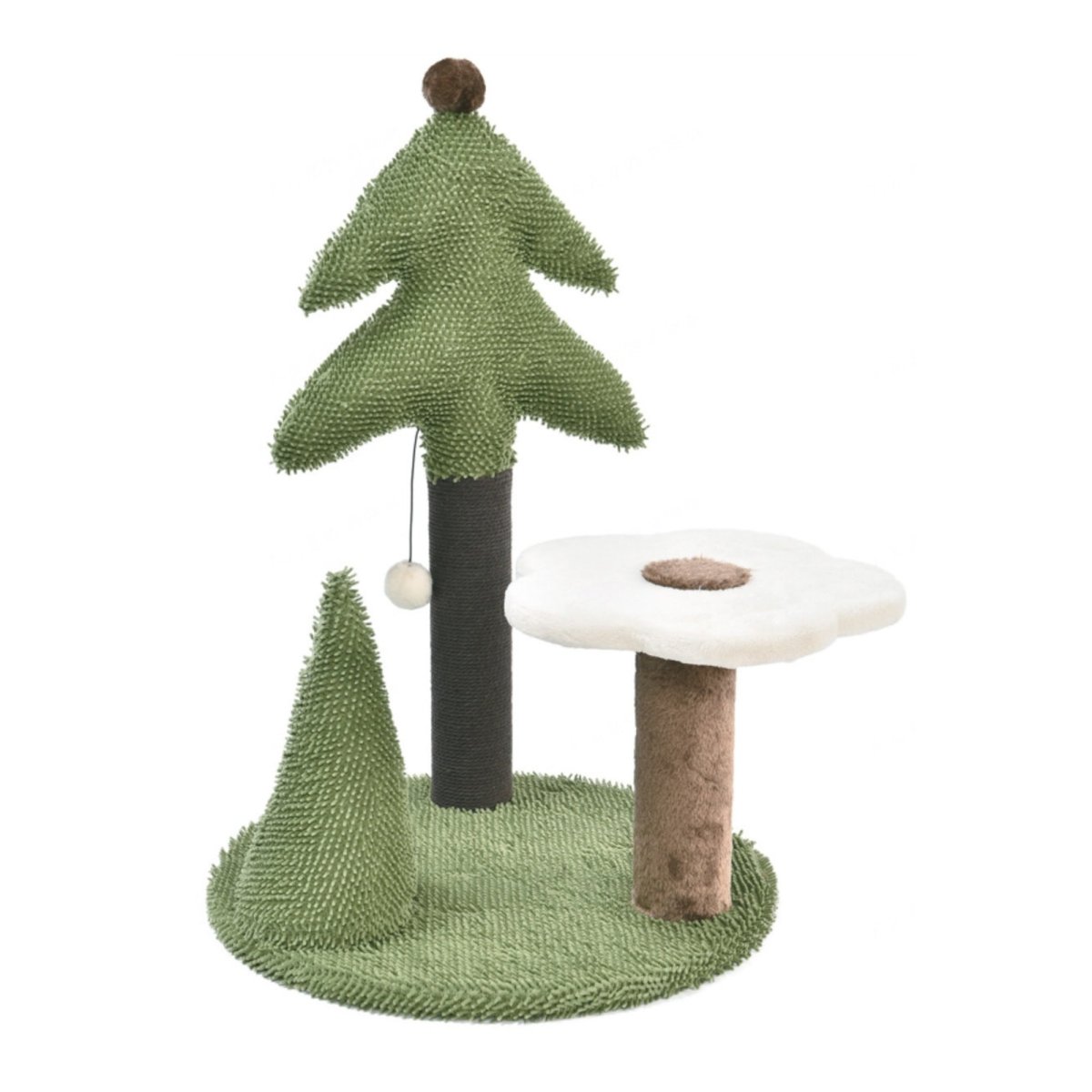 Max & Marlow Forest Pine and Flower Scratching Post 1ea/26 in. - Pets Perfect