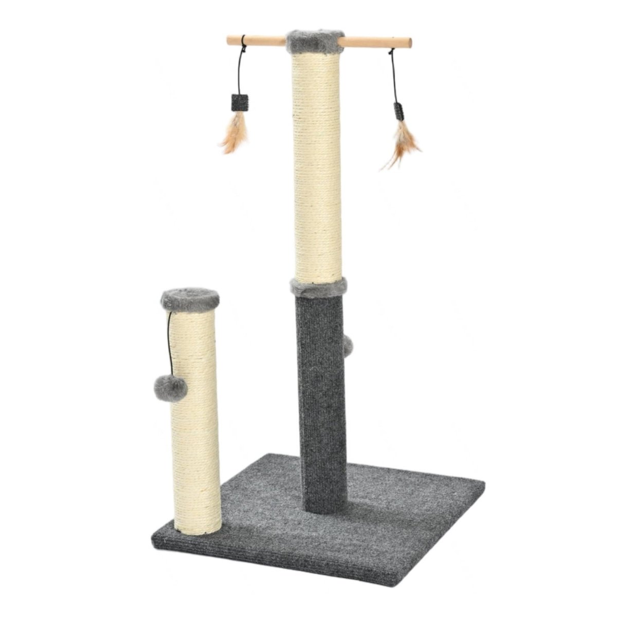 Max & Marlow Dual Post & Mobile Cat Scratching Playset 1ea - Pets Perfect