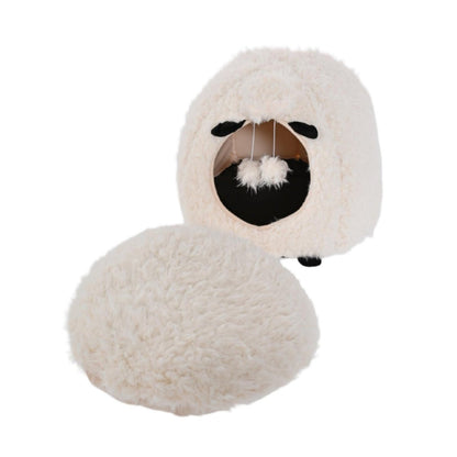 Max & Marlow Dome Cat Cave Sheep, 1ea - Pets Perfect