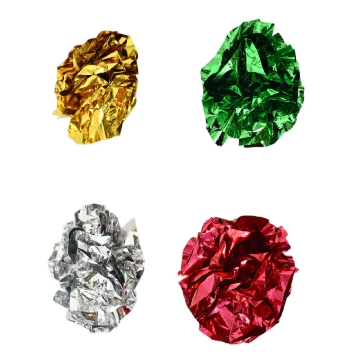 Max & Marlow Foil Crinkle Ball Assorted Cat Value Toys Display 24ea/24Pc - Pets Perfect