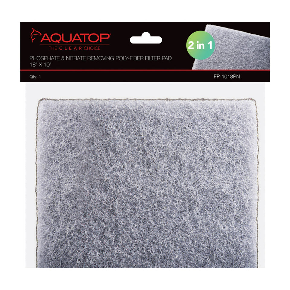 Aquatop Phosphate Nitrate Removing Polyfiber Filter Pad 1ea-18X10; 1Pc