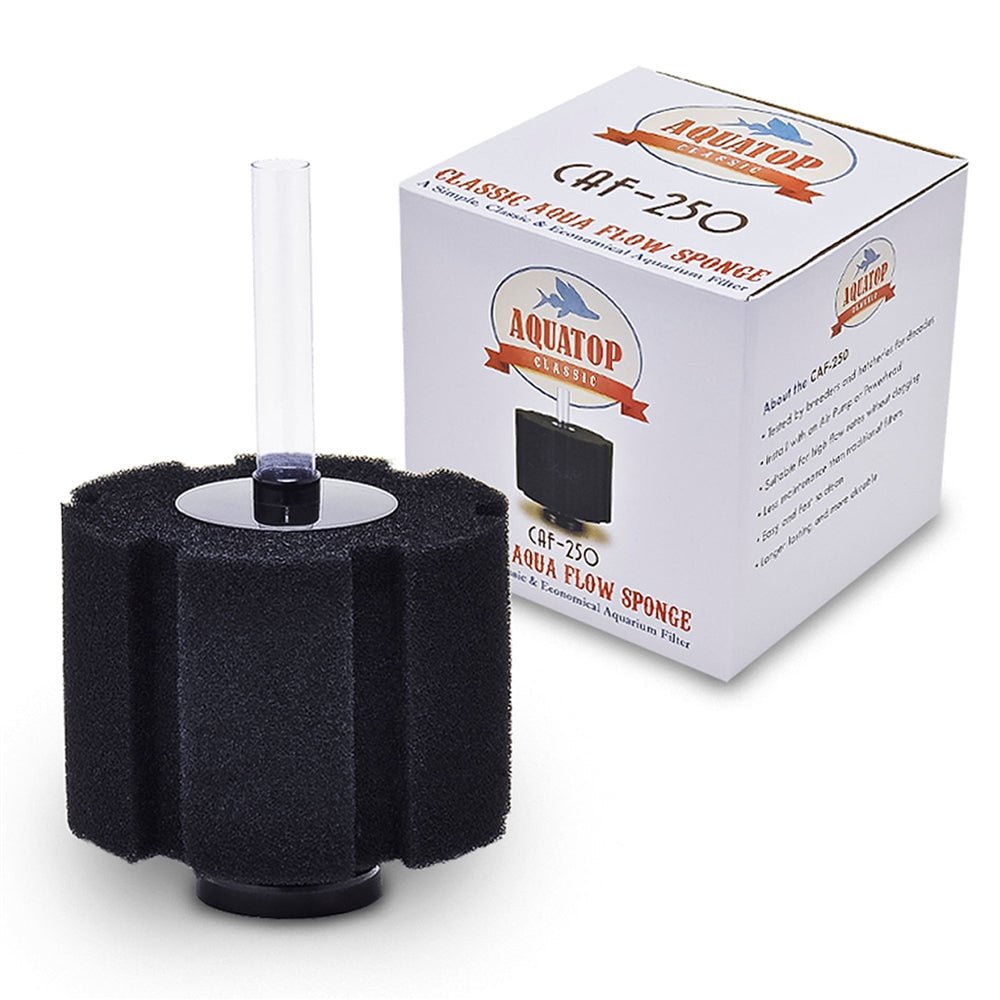 Aquatop Classic Aqua Flow CAF - 250 Internal Sponge Filter Black 1ea - Pets Perfect