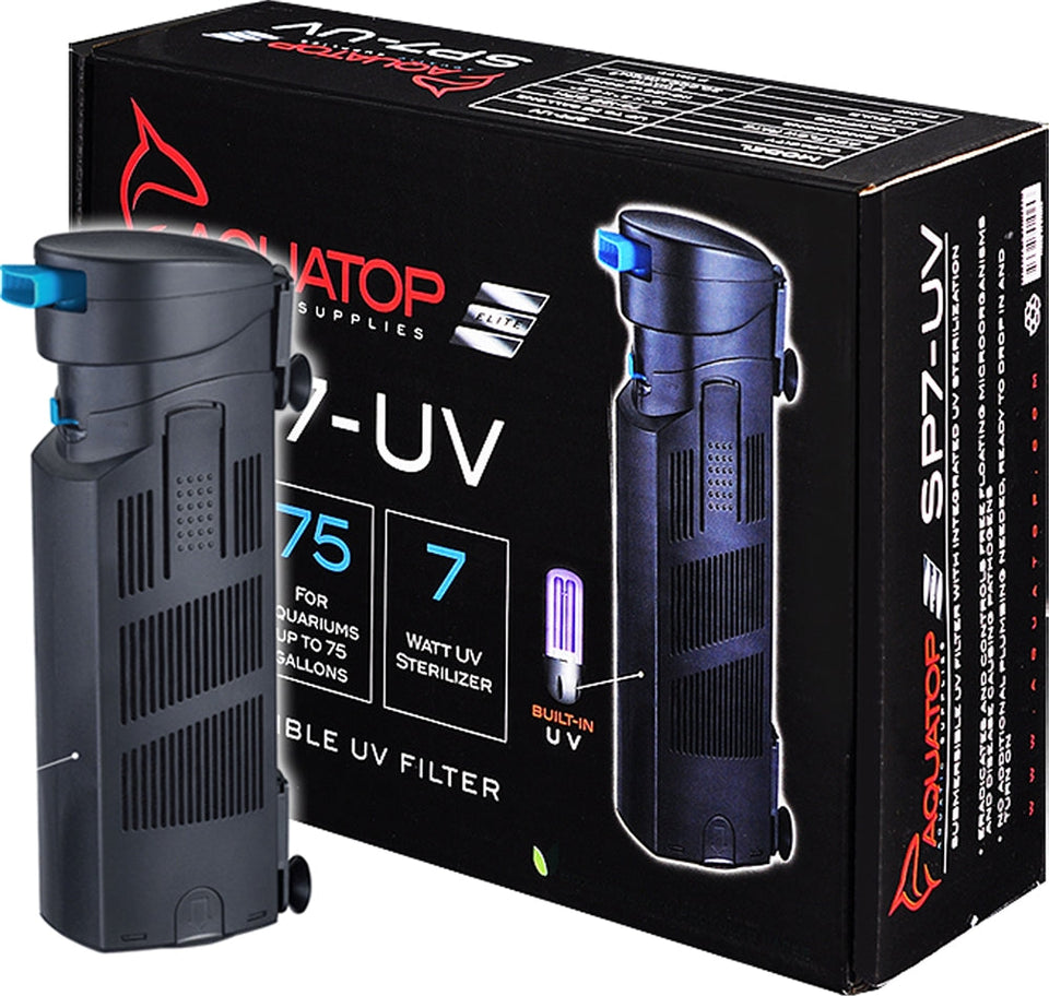 AquaTop Internal SP7UV Submersible UV Aquarium Filter Jet Black
