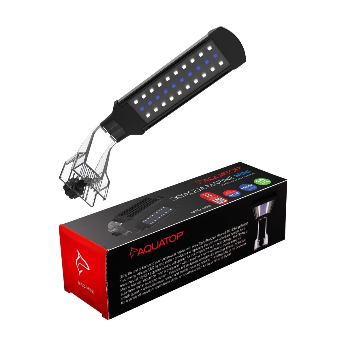 Aquatop SkyAqua Marine Mini LED Aquarium Light Fixture 10w - Pets Perfect
