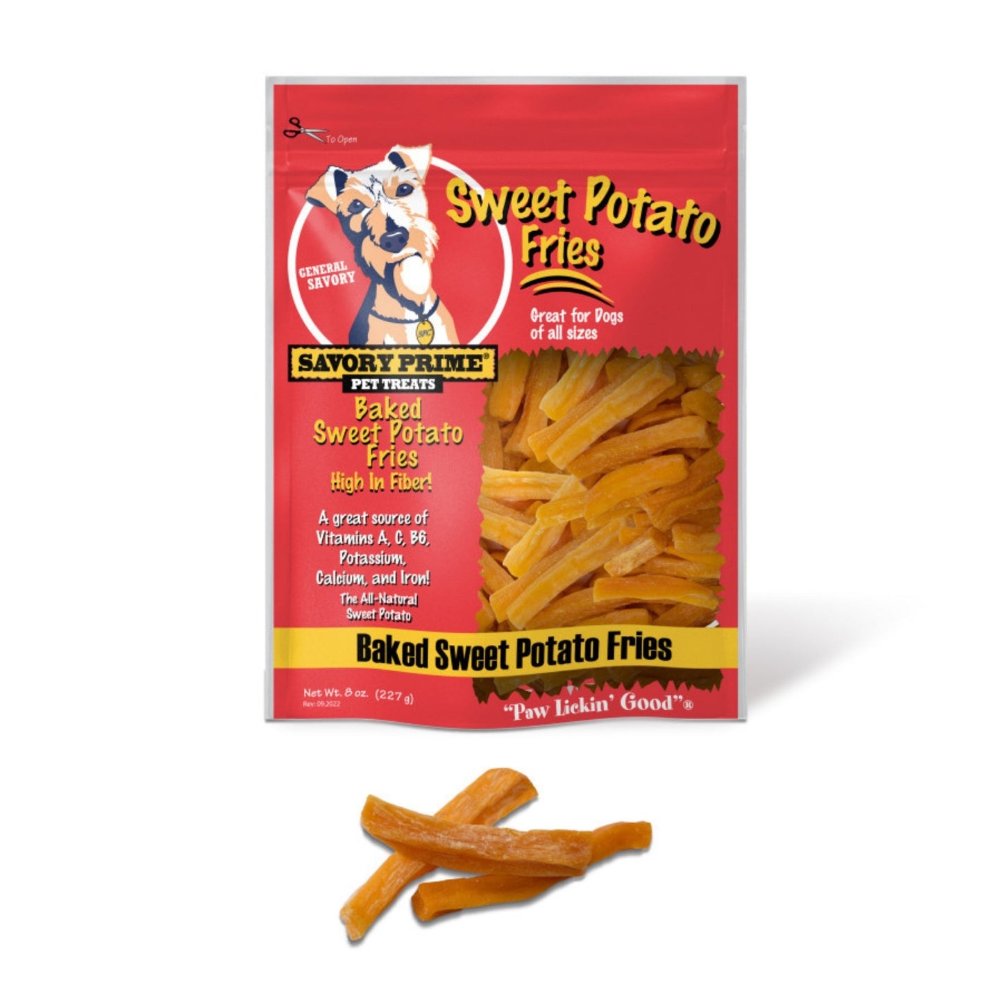 Savory Prime Baked Sweet Potato Fries Dog Treat, 8 oz (2 ct)