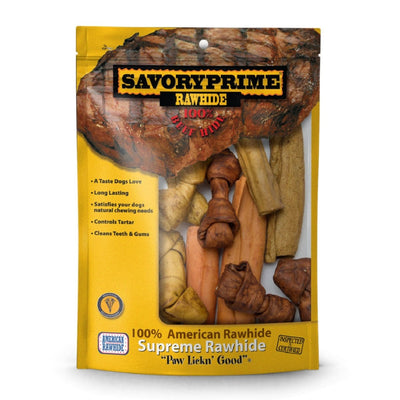 Savory Prime Rawhide Value Pack Assorted, 1.36 lb, Small - Pets Perfect