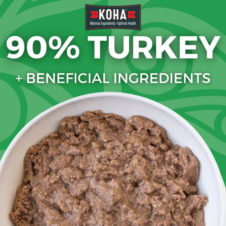 Koha Dog Limited Ingredient Grain-Free 90% Turkey, 13 oz each, Case of 12