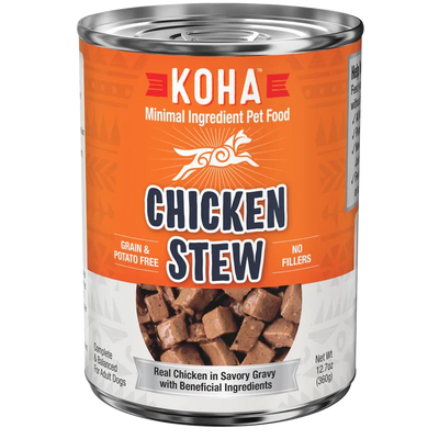 Koha Dog Grain-Free Stew Chicken, 12.7 oz each, Case of 12