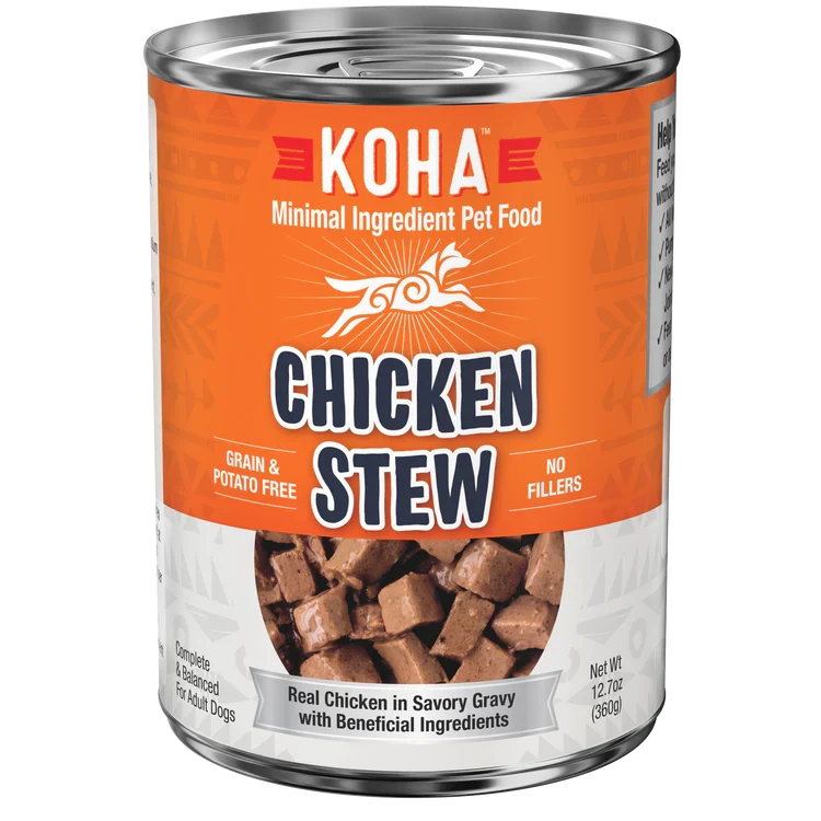 Koha Dog Grain-Free Stew Chicken, 12.7 oz each, Case of 12