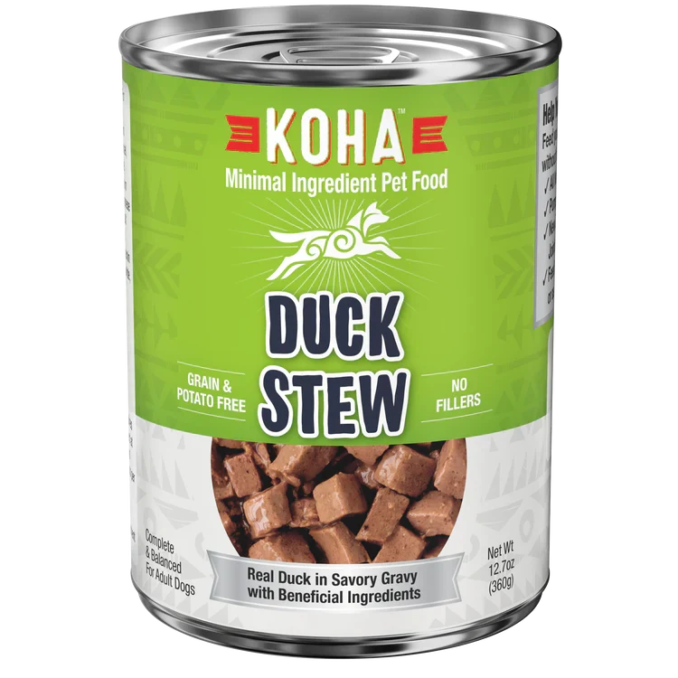 Koha Dog Grain-Free Stew Duck, 12.7 oz each, Case of 12