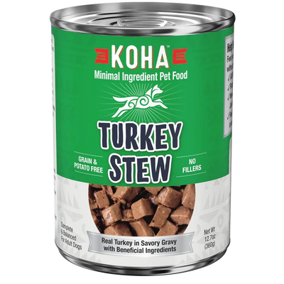 Koha Dog Grain-Free Stew Turkey, 12.7 oz each, Case of 12