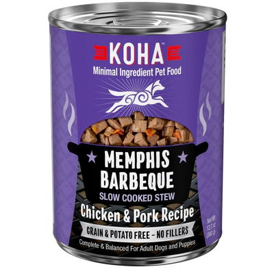Koha Dog Grain-Free Memphis Bbq Stew, 12.7 oz each, Case of 12