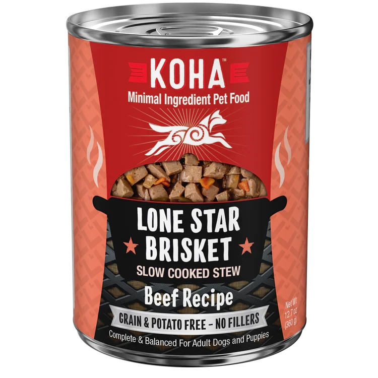 Koha Dog Grain-Free Lone Star Stew, 12.7 oz each, Case of 12