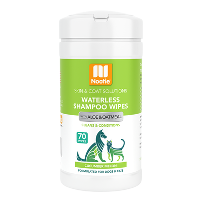 Nootie Waterless Grooming Wipes Cucumber Melon, 70-Count