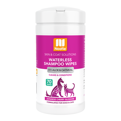Nootie Waterless Grooming Wipes Japanese Cherry Blossom, 70-Count