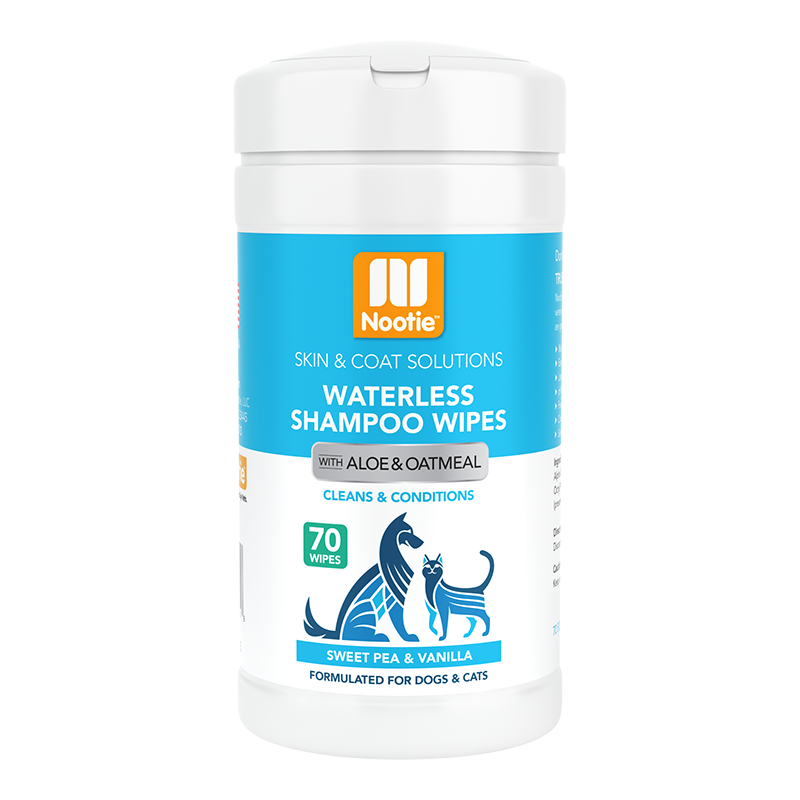 Nootie Waterless Grooming Wipes Sweet Pea and Vanilla 70 ct