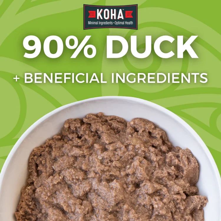 Koha Dog Limited Ingredient Grain-Free 90% Duck, 13 oz each, Case of 12