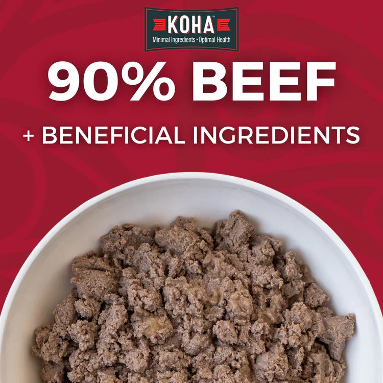 Koha Dog Limited Ingredient Grain-Free 90% Beef, 13 oz each, Case of 12
