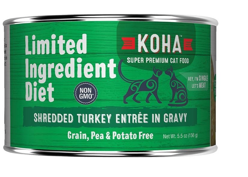 Koha Cat Limited Ingredient Grain Free Shredded Turkey 5.5oz.(Case of 24) - Pets Perfect