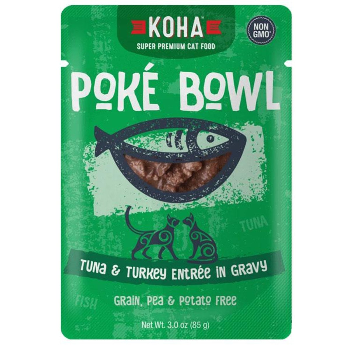Koha Cat Grain Free PokÃƒÂ© Tuna & Turkey 3oz.(Case of 24) - Pets Perfect