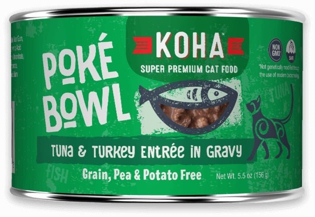 Koha Cat Grain Free Pok?? Tuna & Turkey 5.5oz.(Case of 24) - Pets Perfect