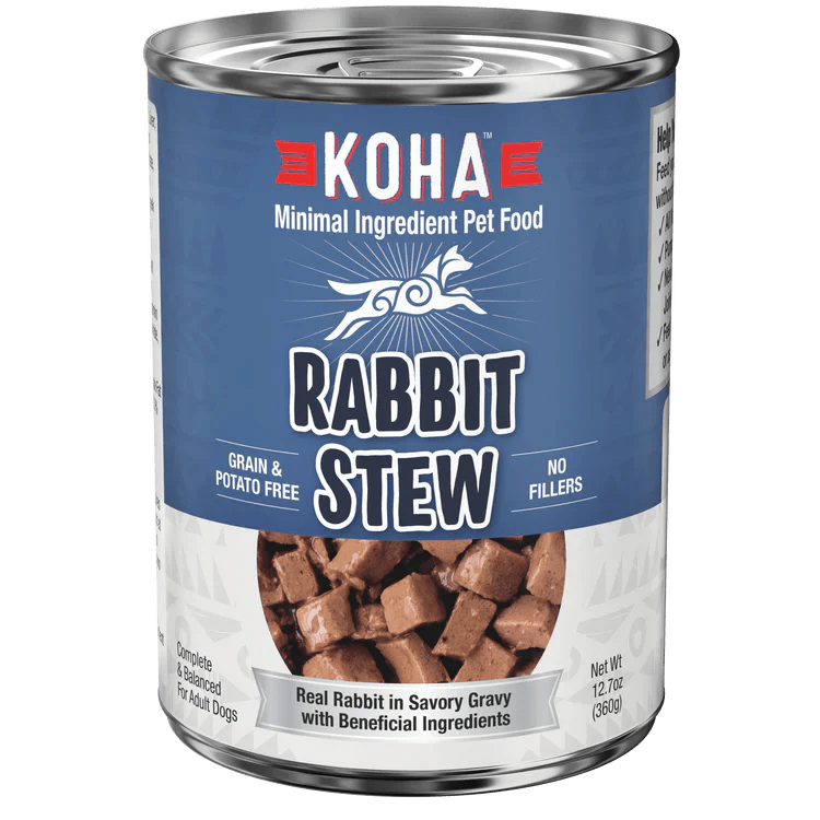 Koha Dog Grain Free Stew Rabbit 12.7oz. (Case of 12) - Pets Perfect