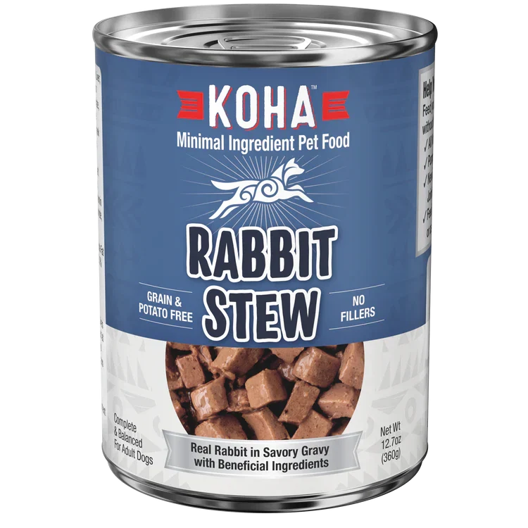 Koha Dog Grain-Free Stew Rabbit, 12.7 oz each, Case of 12