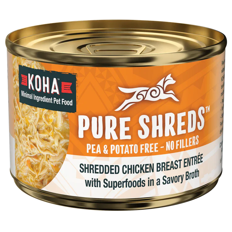 Koha Dog Grain Free Shredded Chicken 5.5oz. (Case of 12)