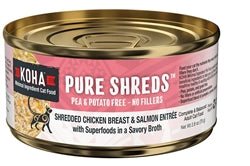 Koha Cat Grain Free Shredded Chicken and Salmon 2.8Oz (Case Of 24) - Pets Perfect