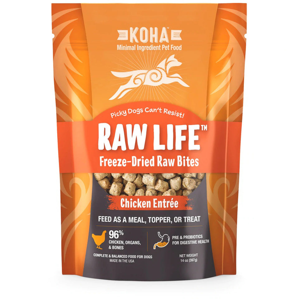 Koha Dog Grain-Free Raw Freeze-Dried Bites Chicken 14 oz