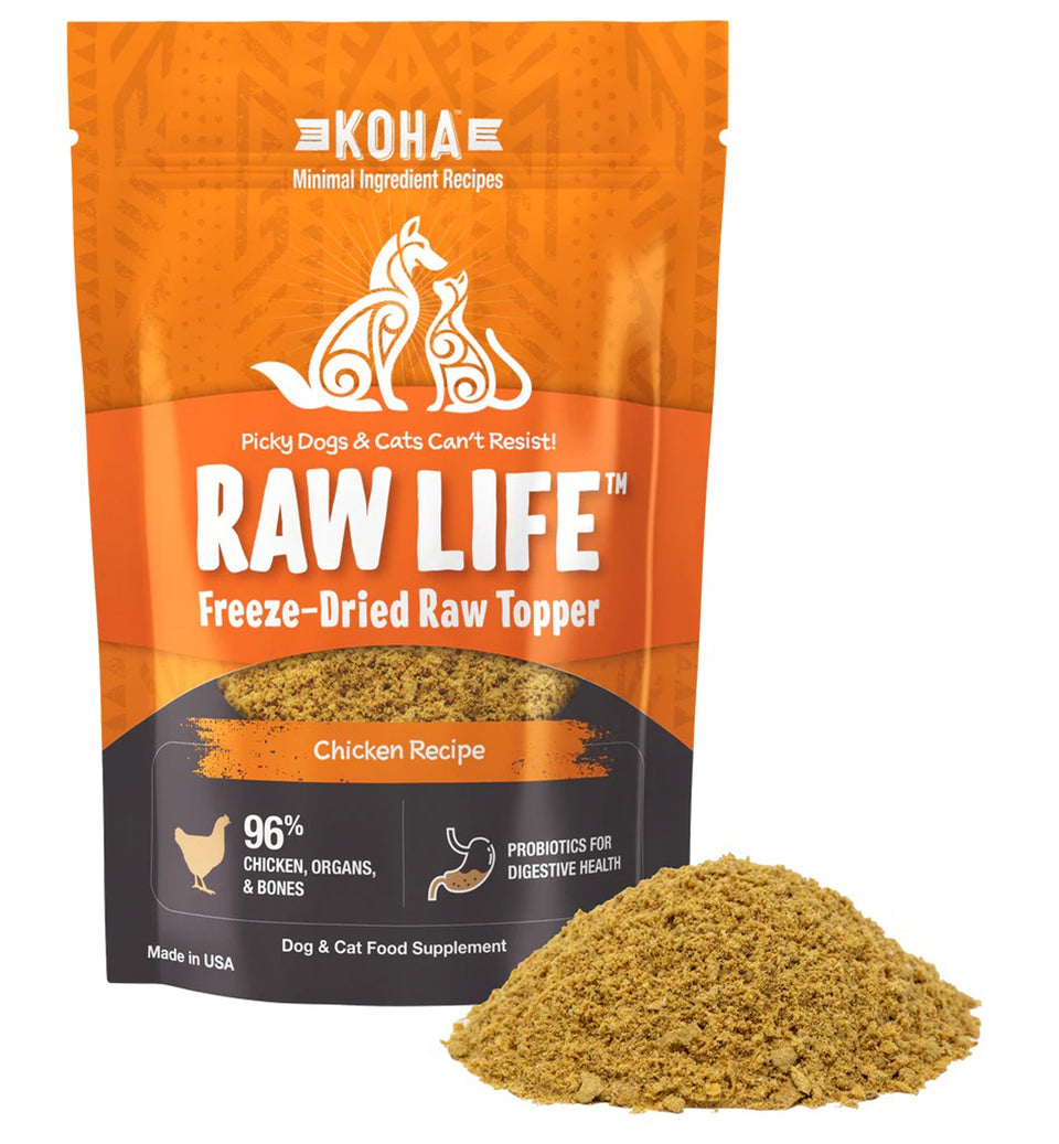 Koha Dog Cat Grain-Free Raw Freeze-Dried Topper Chicken 8 oz