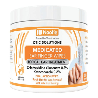 Nootie Dog Medicated Ear Finger Wipes - 80 Count