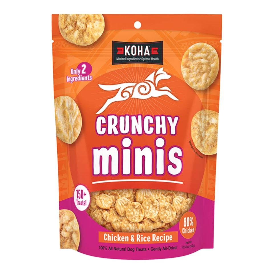 Koha Dog Crunchy Minis Chicken Treats 10.58oz. - Dog Treats Biscuits Cookies and Crunchy