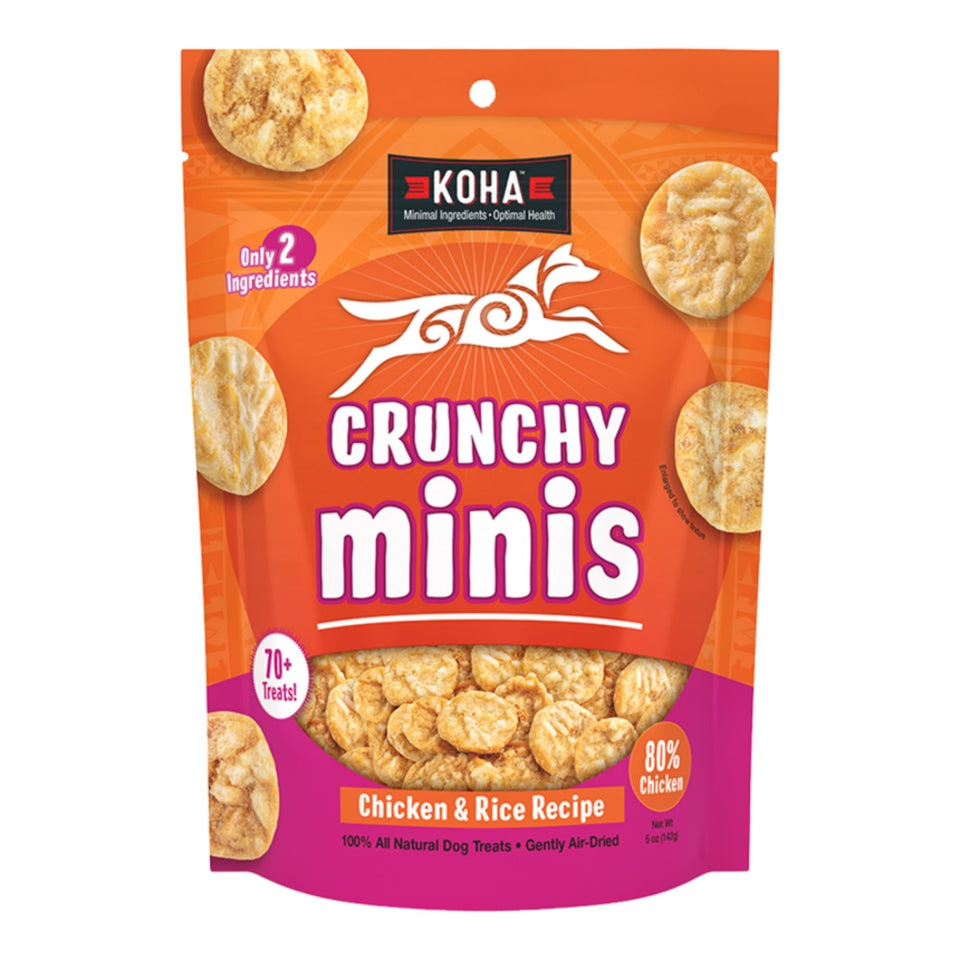 Koha Dog Crunchy Minis Chicken Treats 5oz. - Dog Treats Biscuits Cookies and Crunchy