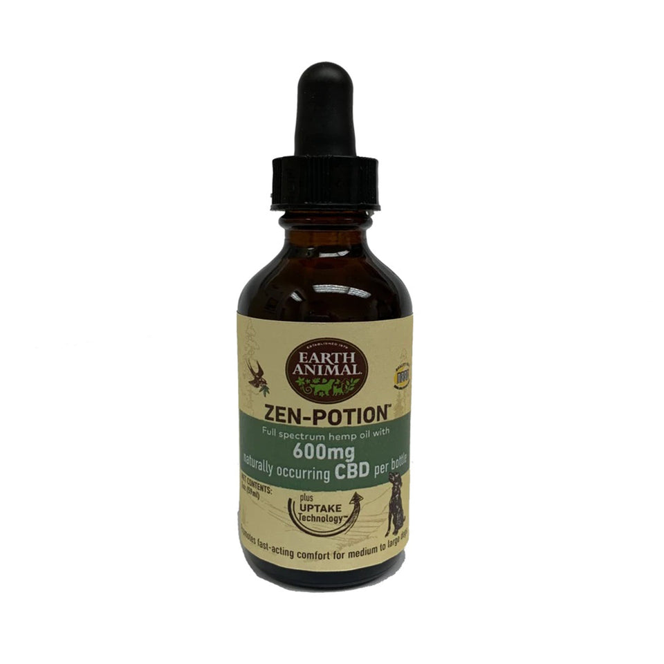 Earth Animal NatureS Comfort Potion For Dogs And Cats, Full Spectrum Hemp Oil Drops With Naturally Occurring Cbd, 600Mg