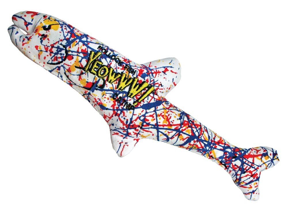 Yeowww Pollock Fish Catnip Toy MultiColor, 11 in - Pets Perfect