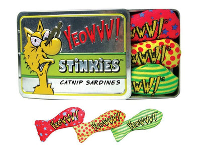 Yeowww! Stinkies Catnip Fish Cat Toy - Assorted 3 ct, 3 in