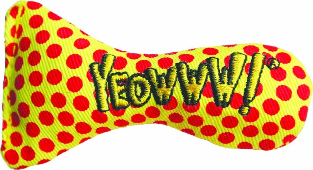 Yeowww Stinkies Catnip Toy Yellow, Red, 3 in - Pets Perfect