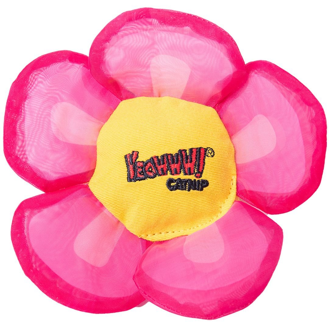 Yeowww Daisy's Flower Tops Catnip Cat Toy Pink, - Pets Perfect