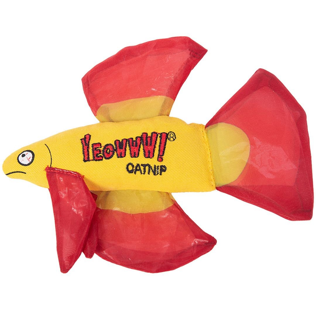Yeowww Mo Betta Fish Catnip Cat Toy Red, - Pets Perfect